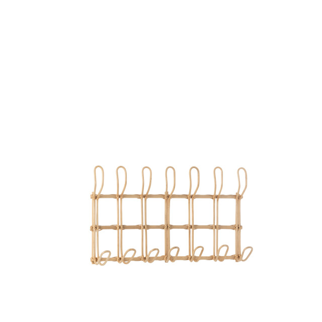 J-Line kapstok ellen 6 haken rotan 55x1x29cm 3000607 large