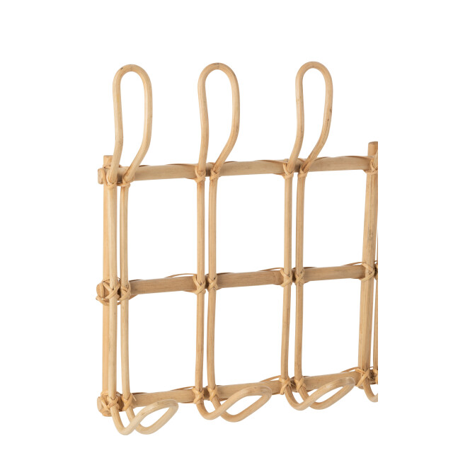 J-Line kapstok ellen 6 haken rotan 55x1x29cm 3000607 large
