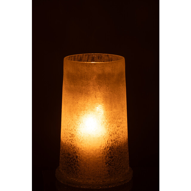 J-Line windlicht suiker glas large 17.5x17.5x28cm 3013744 large