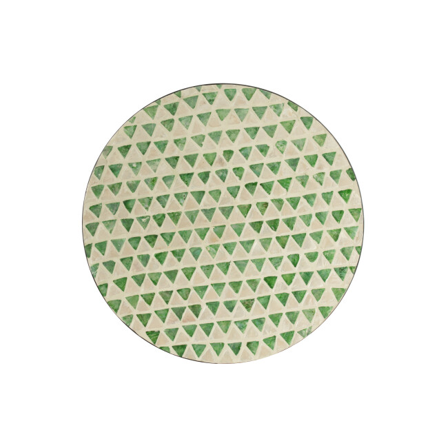 J-Line plateau nuye rond schelpen/papier 45x45x6cm 3000644 large