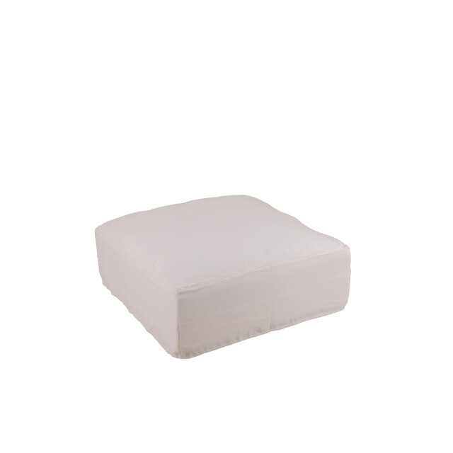 J-Line hoes voor poef monaco linnen marshmallow 105x104x49cm 2999223 large