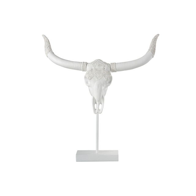 J-Line schedel hert op voet polyresine 48x14.5x56cm 3011008 large