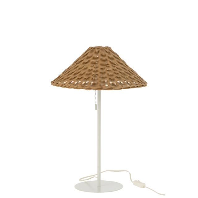 J-Line tafellamp metaal/rattan wit/ 32x32x50cm 2999536 large