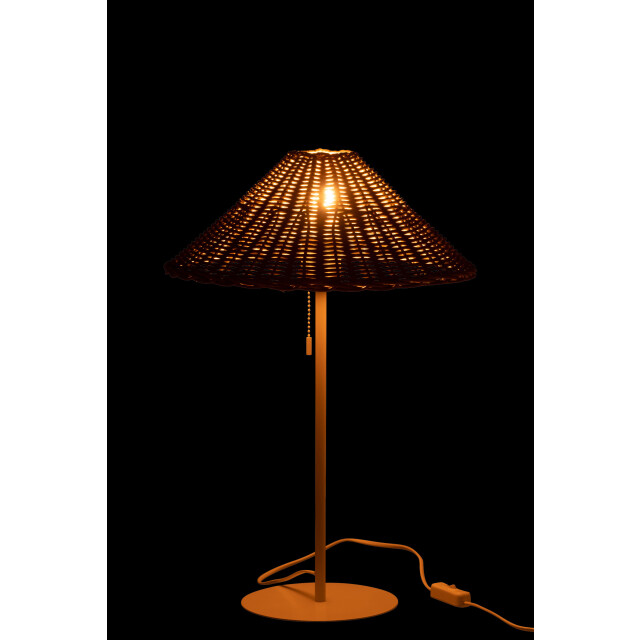 J-Line tafellamp metaal/rattan wit/ 32x32x50cm 2999536 large