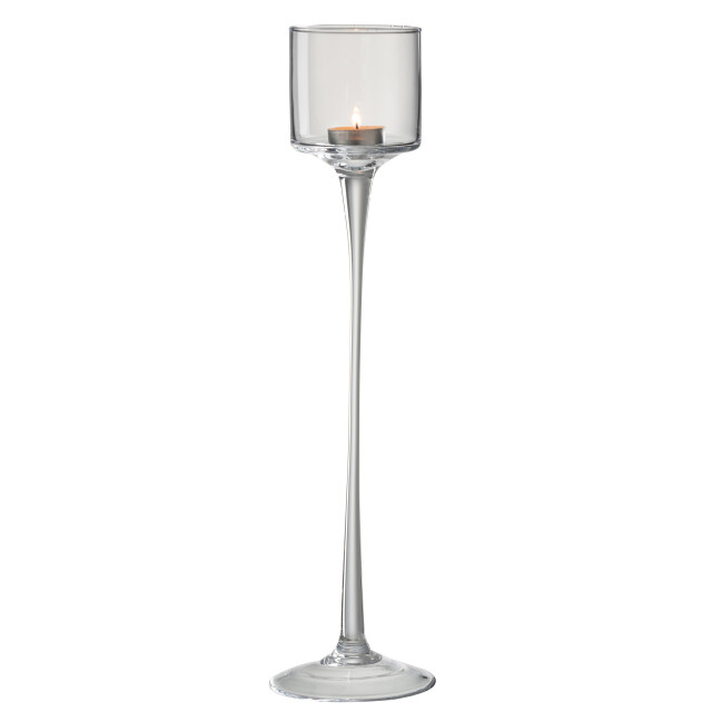 J-Line windlicht op voet glas large 11x11x45cm 3013661 large