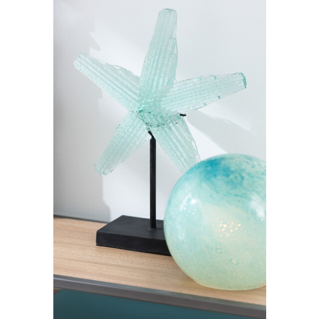 J-Line zeester op voet gerecycleerd glas transparent small 21.5x9.5x29cm 3005297 large