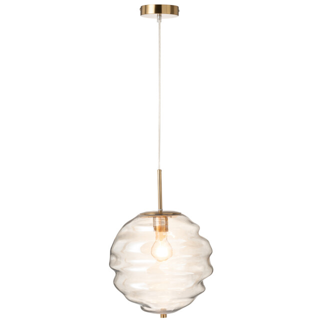 J-Line hanglamp glas licht cognac 30x30x34cm 2999602 large