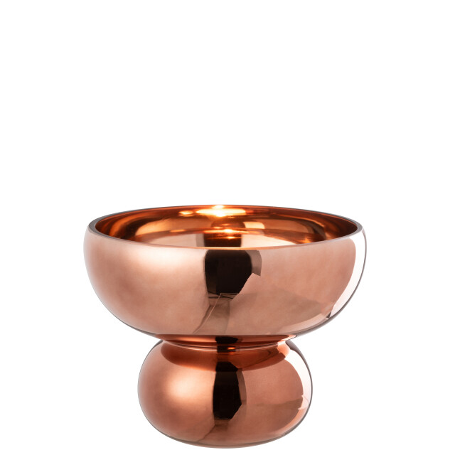 J-Line windlicht op voet afgerond glas 23x23x17.5cm 3013755 large
