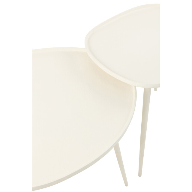 J-Line set van twee bijzettafels vinta aluminium 72.5x63x38cm 2999392 large