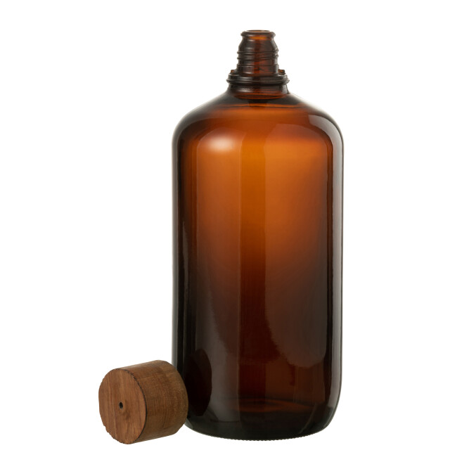 J-Line fles vintage glas 13x13x33cm 3001142 large
