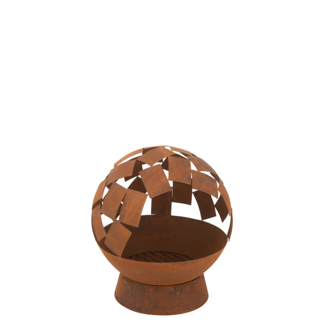 J-Line vuurkorf rond abstract ijzer roest 47x47x58cm 3014764 large