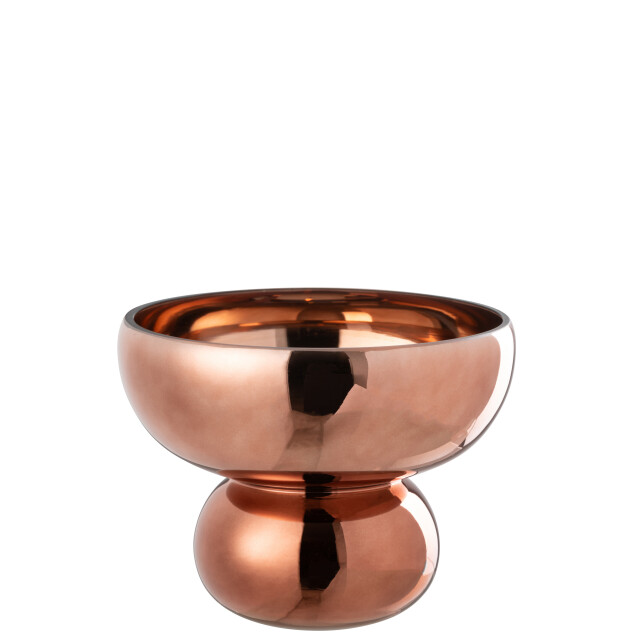 J-Line windlicht op voet afgerond glas 23x23x17.5cm 3013755 large