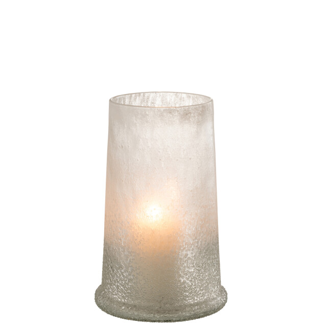 J-Line windlicht suiker glas large 17.5x17.5x28cm 3013744 large