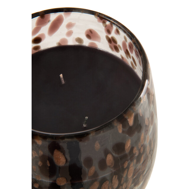 J-Line geurkaars mia zwart/mix glas medium 15x15x22.5cm 3015280 large