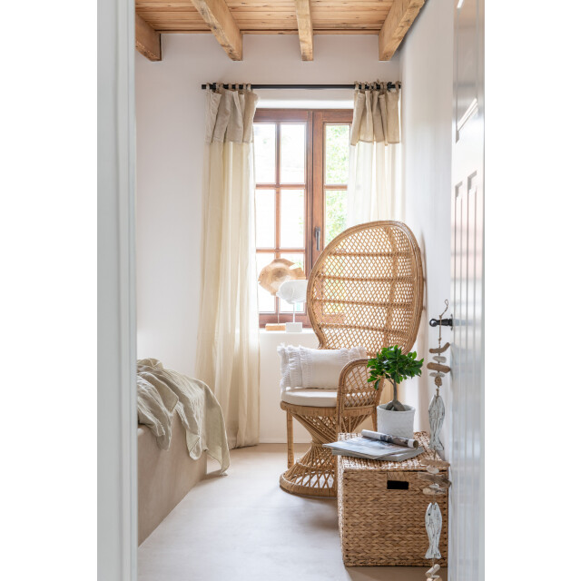 J-Line vis op voet teak hout large 30.5x10x45cm 3005435 large