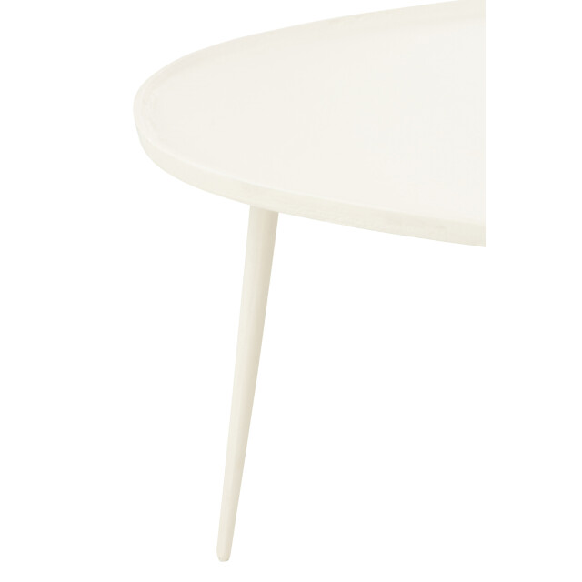 J-Line set van twee bijzettafels vinta aluminium 72.5x63x38cm 2999392 large