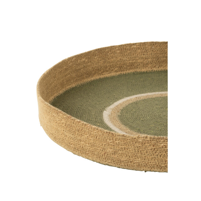 J-Line plateau rond+cirkels zeegras /naturel 50x50x7cm 3009308 large