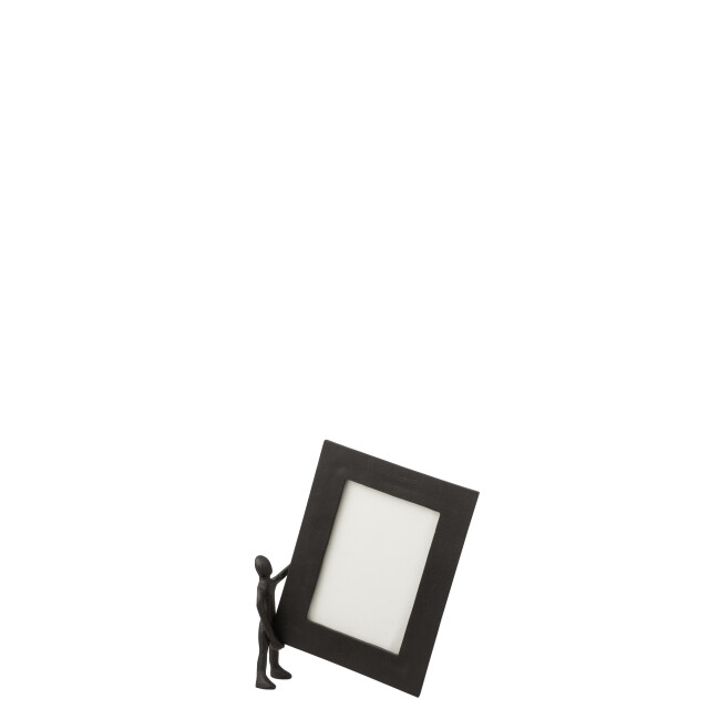 J-Line figuur met fotokader aluminium /wit large 18x28x7cm 3005659 large