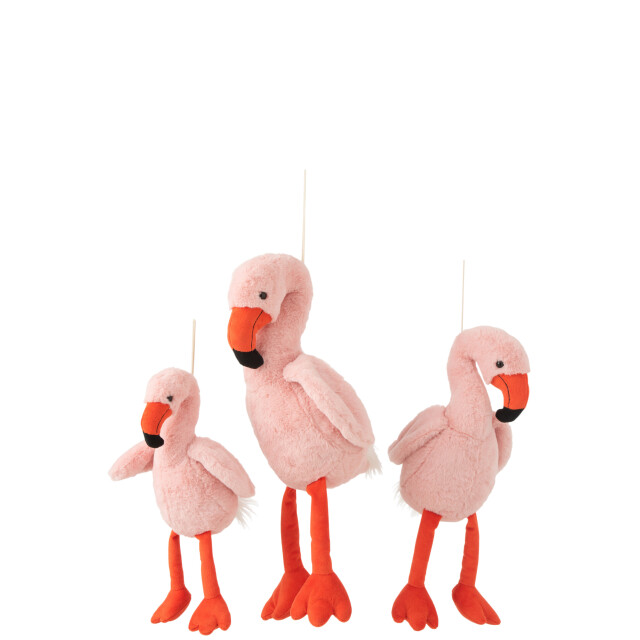 J-Line flamingo pluche /oranje large 28x19.5x57cm 3005578 large
