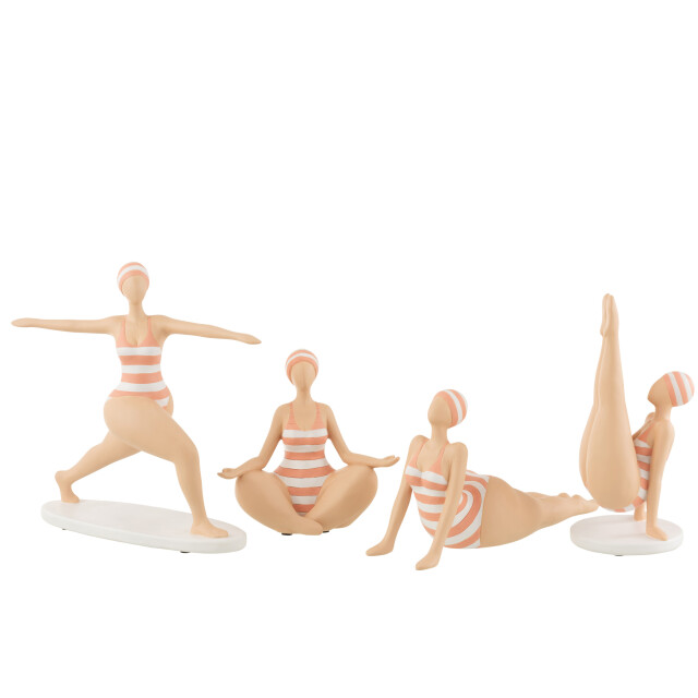 J-Line vrouw yoga stretch poly oranje 29.5x10x30cm 3009124 large
