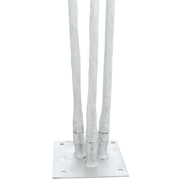 J-Line boom palm bladeren 3 stammen staal zilver large 180x180x250cm 3001725 large