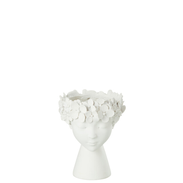 J-Line bloempot kop resine small 21x21x23cm 3008105 large