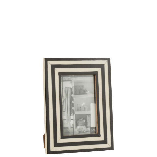J-Line fotokader rechthoek plat lijnen resine /wit small 17x9x22cm 3007735 large