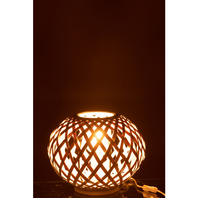 J-Line table lamp bamboo white 32x32x28cm 3000818 large