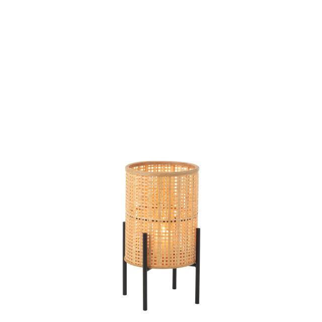 J-Line lantaarn op voet bamboo small 31.5x31.5x50.5cm 3007523 large
