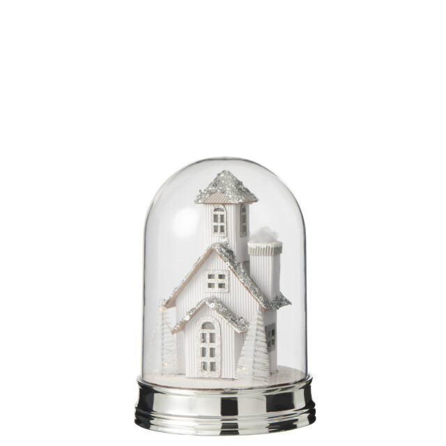 J-Line stolp winter huis led acryl small 16x16x23cm 3010294 large