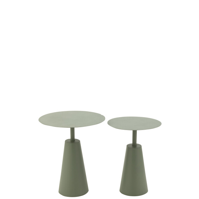 J-Line set van 2 tafels rond ijzer 48x48x56cm 3001920 large