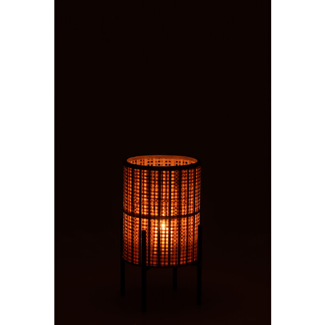 J-Line lantaarn op voet bamboo small 31.5x31.5x50.5cm 3007523 large