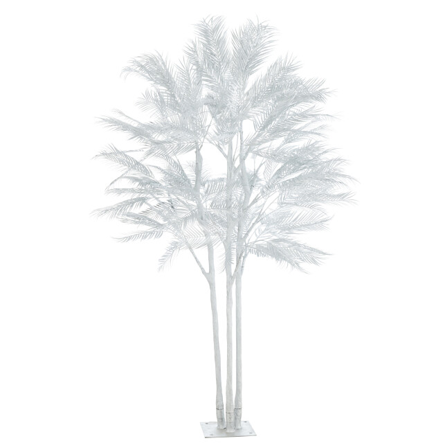 J-Line boom palm bladeren 3 stammen staal zilver large 180x180x250cm 3001725 large