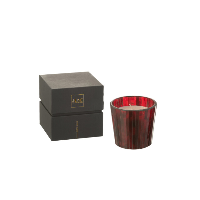 J-Line geurkaars noa ruby red small-35h 12x12x11.5cm 3015219 large
