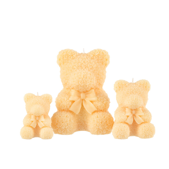 J-Line kaars teddy beer licht large-25u 14x14x21cm 3015012 large