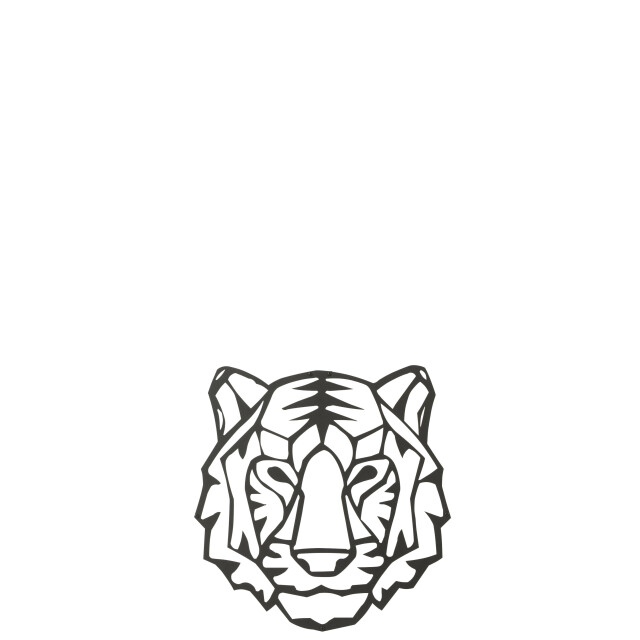 J-Line wanddecoratie tijger metaal 48.5x46x2cm 3007651 large