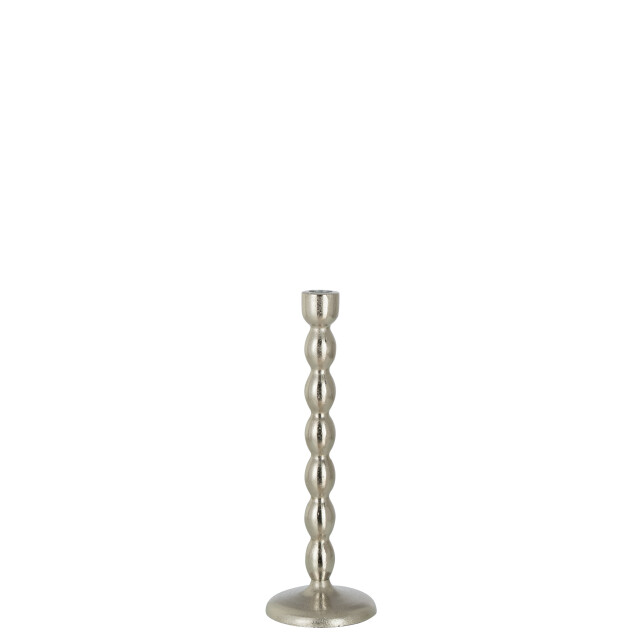 J-Line kandelaar bollen mat aluminium zilver small 10.5x10.5x31.5cm 3001002 large