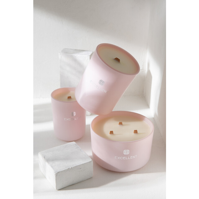J-Line geurkaars excellent glas large-40u 13x13x8cm 3014693 large