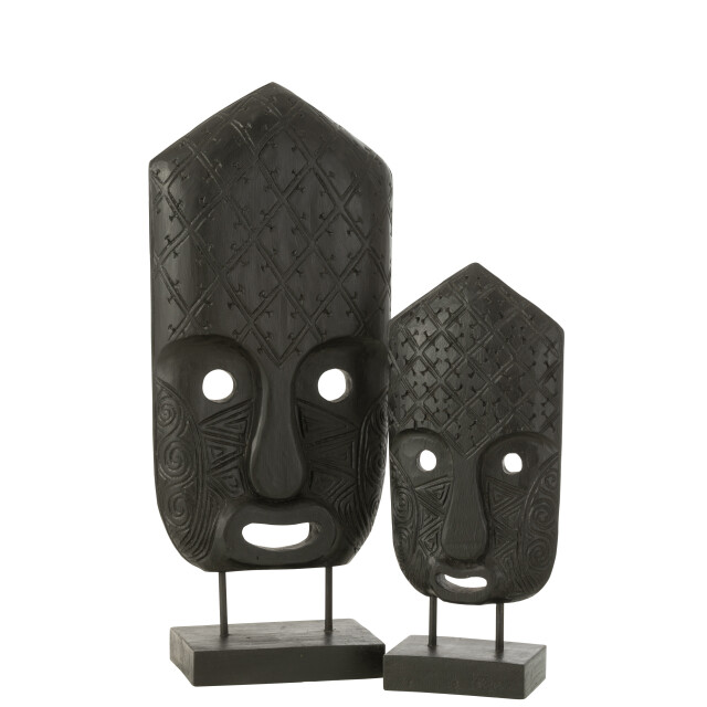 J-Line masker op voet albasiahout large 17x11x52cm 3009327 large
