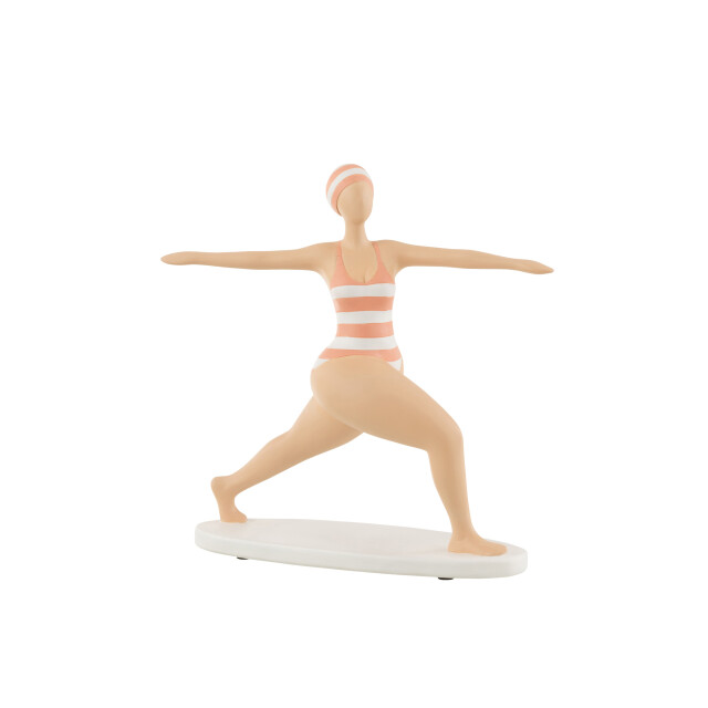J-Line vrouw yoga stretch poly oranje 29.5x10x30cm 3009124 large