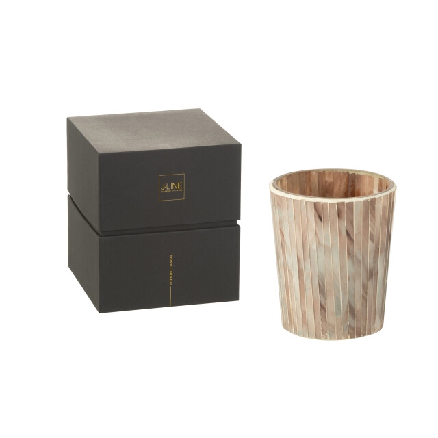 J-Line geurkaars noa tender rose small 55u 12.5x12.5x15.5cm 3015357 large