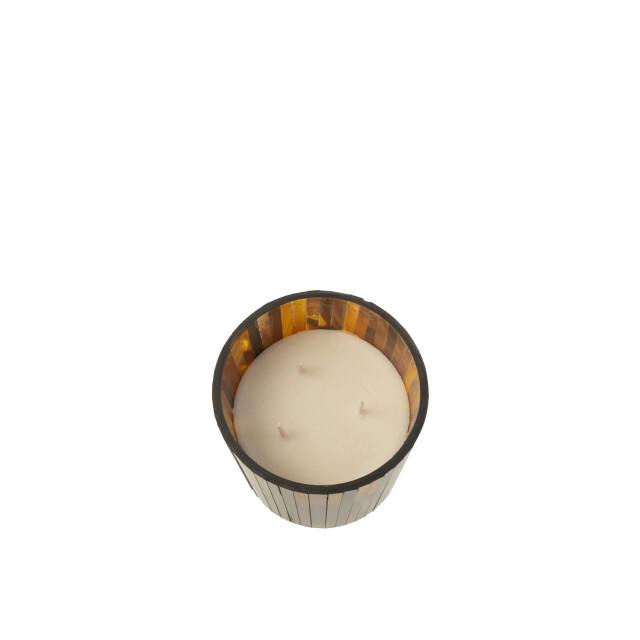J-Line geurkaars noa zesty sunburst oker small-35h 12x12x11.5cm 3015226 large