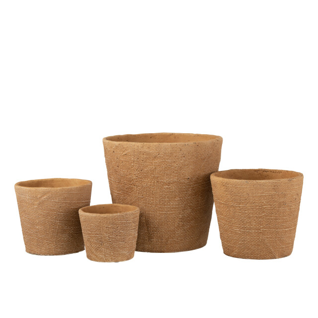 J-Line bloempot bistro cement extra large 26x26x24cm 3006461 large