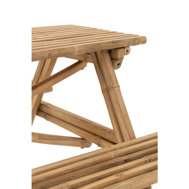 J-Line bank bamboe 120x120x77cm 3014709 large