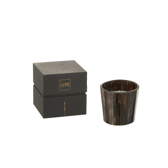 J-Line geurkaars noa woody aurora small-35h 12x12x11.5cm 3015242 large