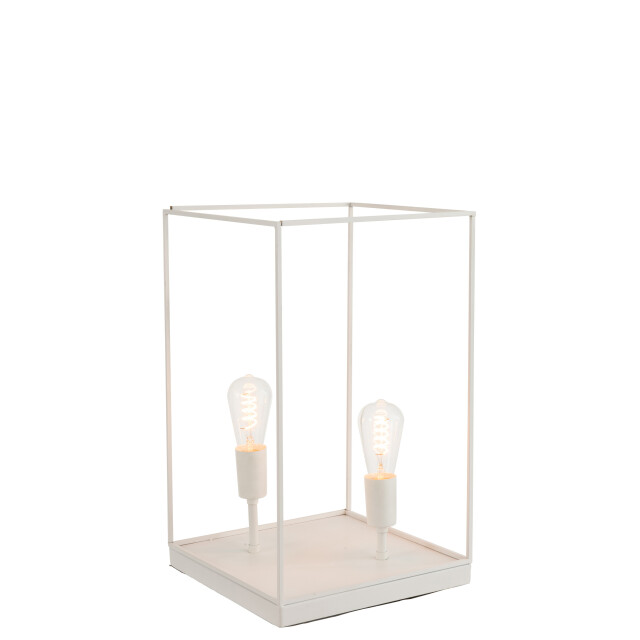 J-Line lamp 2 lampen rechthoekig frame metaal large 30.5x30.5x51cm 3001022 large