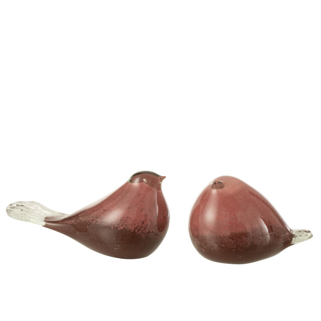 J-Line vogel glas /bruin large 20x8x9cm 3007574 large