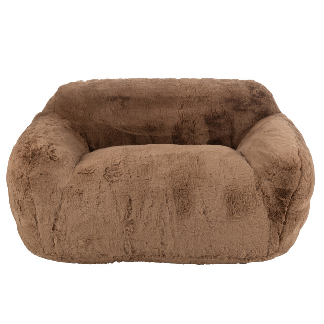 J-Line fauteuil cutie polyester taupe large 152x110x81cm 3002420 large