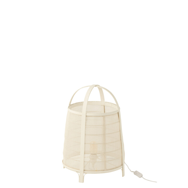 J-Line lamp rya katoen/bamboe wit large 36.5x36.5x52.5cm 3002409 large