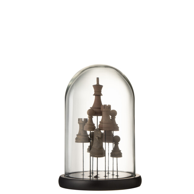 J-Line stolp schaak glas small 17.5x17.5x26cm 3007635 large